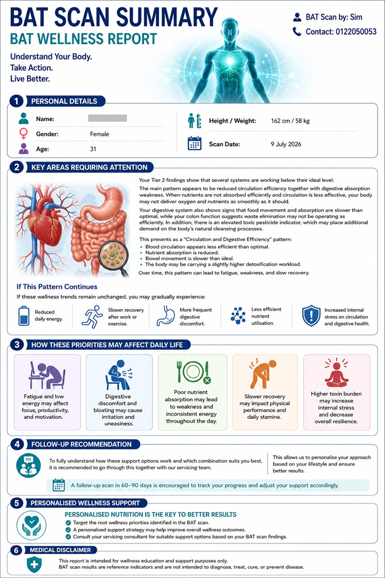 Detailed Wellness Report sample
